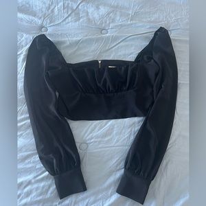 Capulet Black long sleeve corset top